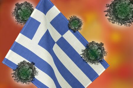 Image of the virus spreading to countries around the world.の写真素材