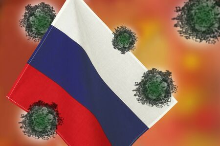 Image of the virus spreading to countries around the world.の写真素材