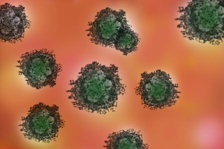 Background image of the virus spreading to countries around the world.の写真素材