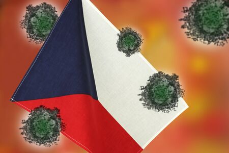 Image of the virus spreading to countries around the world.の写真素材