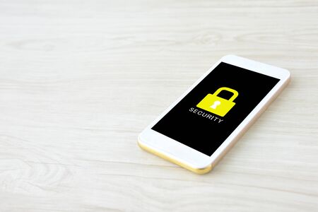 Security image of the smartphoneの写真素材