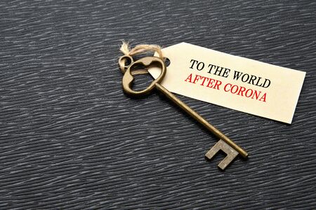 Key to the world after corona virusの写真素材