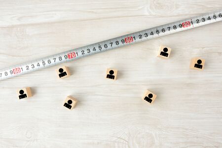 Keeping social distance imagesの写真素材