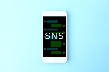 SNS function of the smartphoneの写真素材