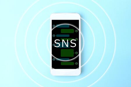 SNS function of the smartphoneの写真素材