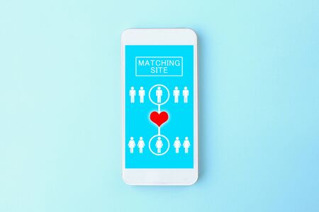 Smartphone matching appの写真素材