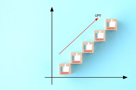 Highly rated increase imageの写真素材