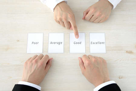 Businessmen and Customers: Assessment and Assessment Imagesの写真素材
