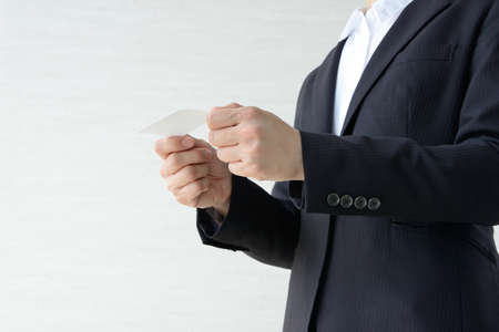 Business card Exchangeの写真素材