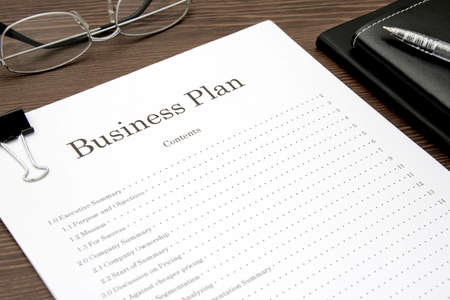 Business plans and contractsの写真素材