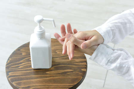 Disinfection of adult hands