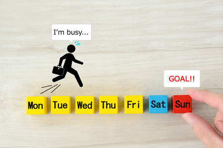 One week's schedule and schedule imageの写真素材