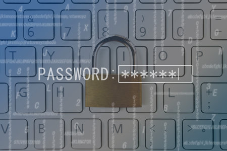 Password protection and security imageの写真素材