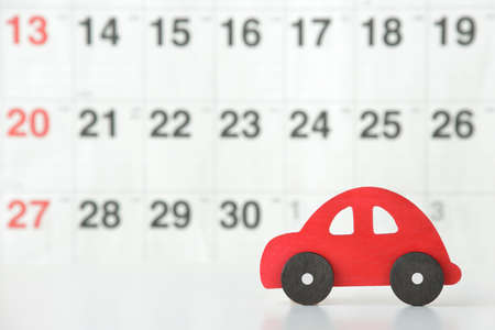 Calendars and car toysの写真素材
