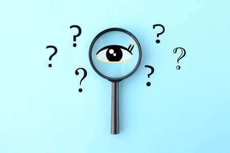 Eye examinations, examinations, and images of questions and questionsの写真素材