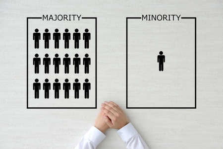 Minority and Majority Imageの写真素材