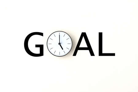 The character of the goal drawn with the clock