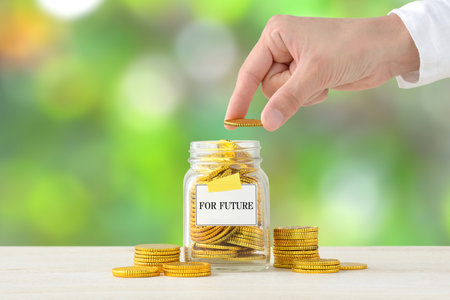 The image of saving money for the futureの写真素材
