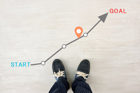 Business Image: The Process from Start to Finishの写真素材