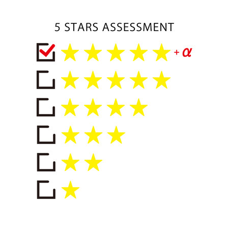 Image with a rating of 5 stars or moreのイラスト素材
