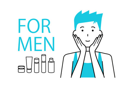 Men's Beauty & Men's Cosmetics Imageのイラスト素材
