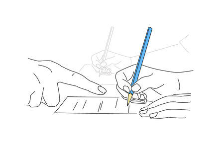 Children studying at schools and cram schools and their teachersのイラスト素材