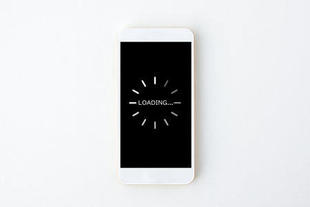 Image of a smartphone that never finishes loading