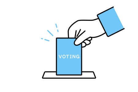 Illustration of voting and voting in an electionのイラスト素材