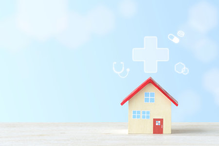 Home medical symbol mark - Image representing home medical careの写真素材