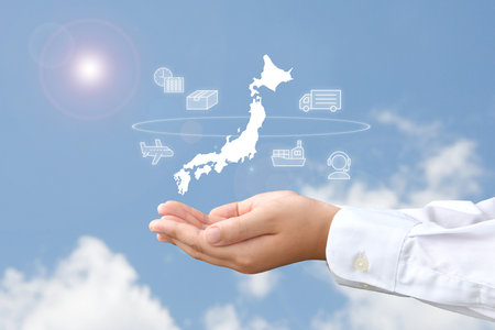 Image material that evokes the future of logistics in Japanの写真素材