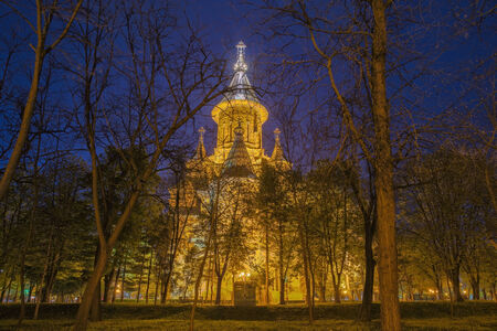 Orthodox Cathedral in Timisoara Romaniaの写真素材