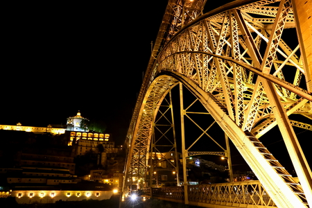 Dom Luis Bridge in Porto Portugalの写真素材