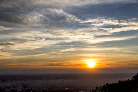 Chiang Mai Thailand at sunriseの写真素材