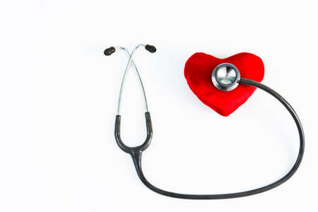 Take care of heart health on a white background