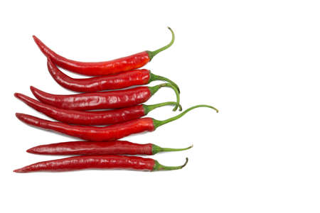 Chili pepper isolated on whiteの写真素材