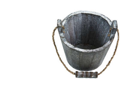 An empty gray tank visible on a white background.の写真素材