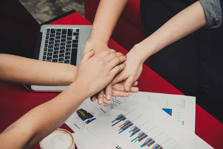 Teamwork Join Hands Support Together Conceptの写真素材