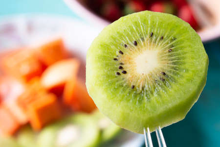 Kiwi is a very healthy fruit.の写真素材