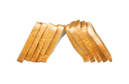 Sliced bread, isolated on a white backgroundの写真素材