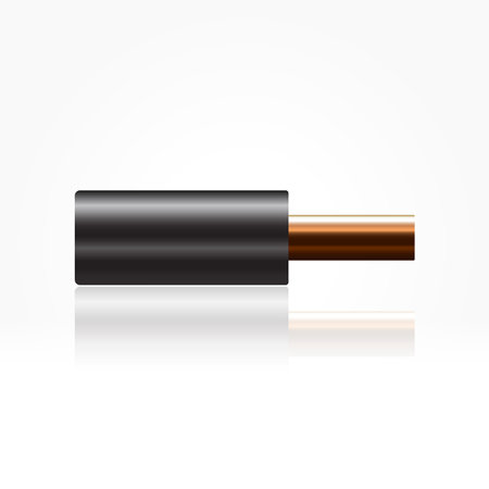 Closeup of electrical wire vector on a white background.のイラスト素材