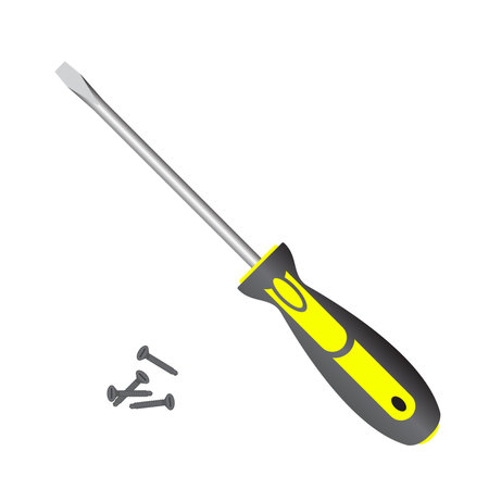 Flat screwdriver Vector illustration EPS 10.のイラスト素材