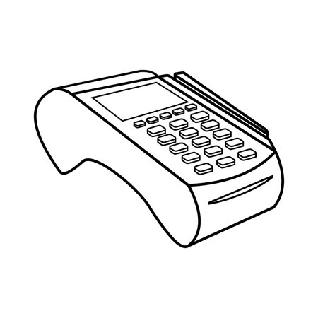 Card Swiper Icon. Credit card reader icon on white background.のイラスト素材