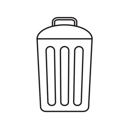 Trash can icon vector. Delete sign. Illustration EPS 10. Editable stroke.のイラスト素材