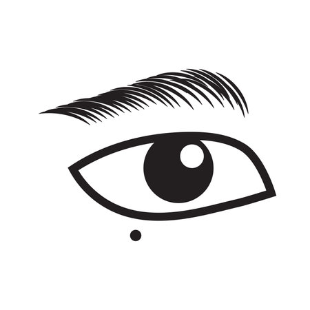 Eye icon sign flat. Editable stroke. Vector illustrationのイラスト素材