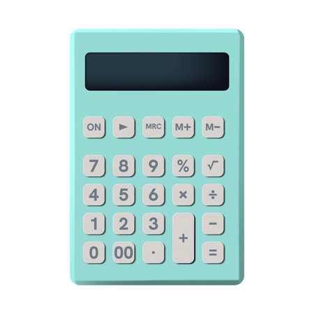 Electronic calculator. Digital keypad math isolated device vector illustration EPS 10.のイラスト素材