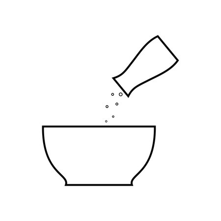 Salt, white, vegetable icon vector image. Can also be used for kitchen. Suitable for use on web apps, mobile apps and print media.のイラスト素材