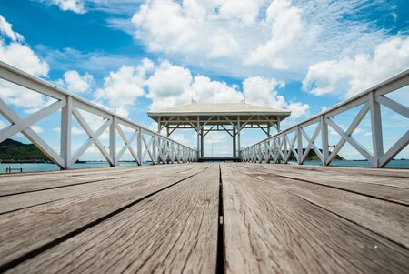 Asdang pier in Koh Sichang, Chonburi, Thailandの写真素材