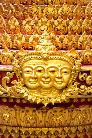 unique golden sculptureの写真素材