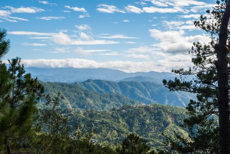 valley view from mountain, Baguio, Philippine.の写真素材