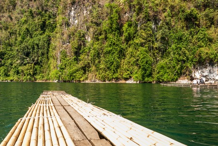 Rafting view at Khao Sok National Park, Surat Thani, Thailandの写真素材